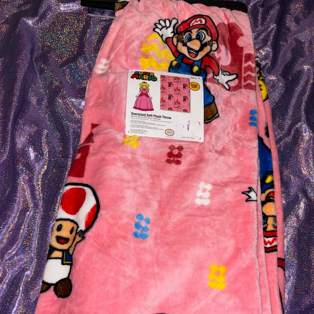 Princess Peach Super Mario Blanket